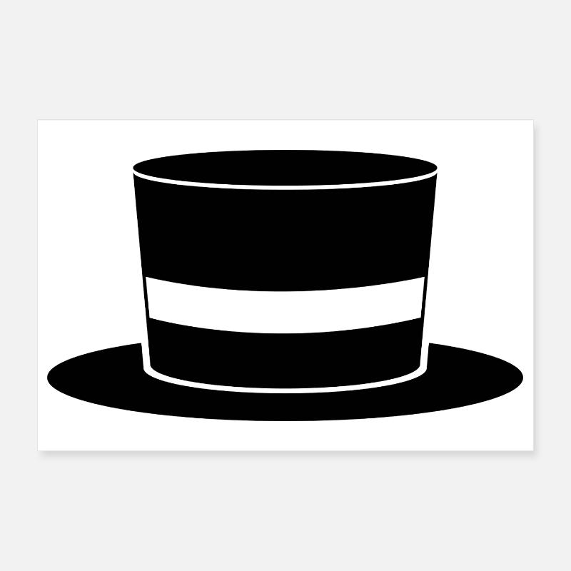 Top Hat Poster 12" x 8" (30x20 cm)