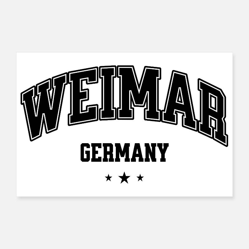 Conception de lettrage de l'université de Weimar Poster 30 x 20 cm