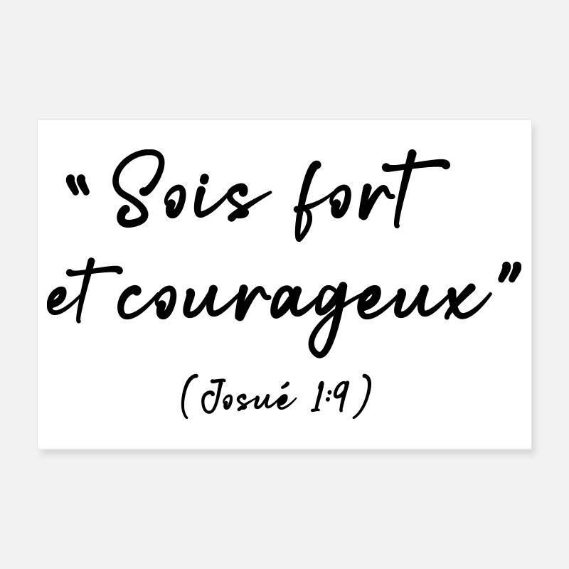 Be strong and courageous (Joshua 1:9) Poster 12" x 8" (30x20 cm)