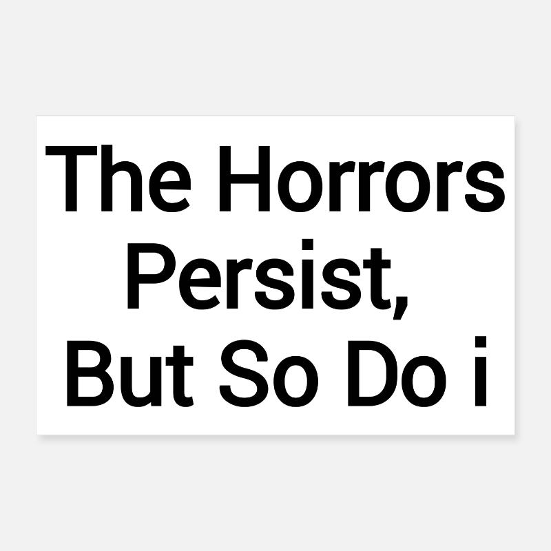 Horror Sayings Text Poster 12" x 8" (30x20 cm)