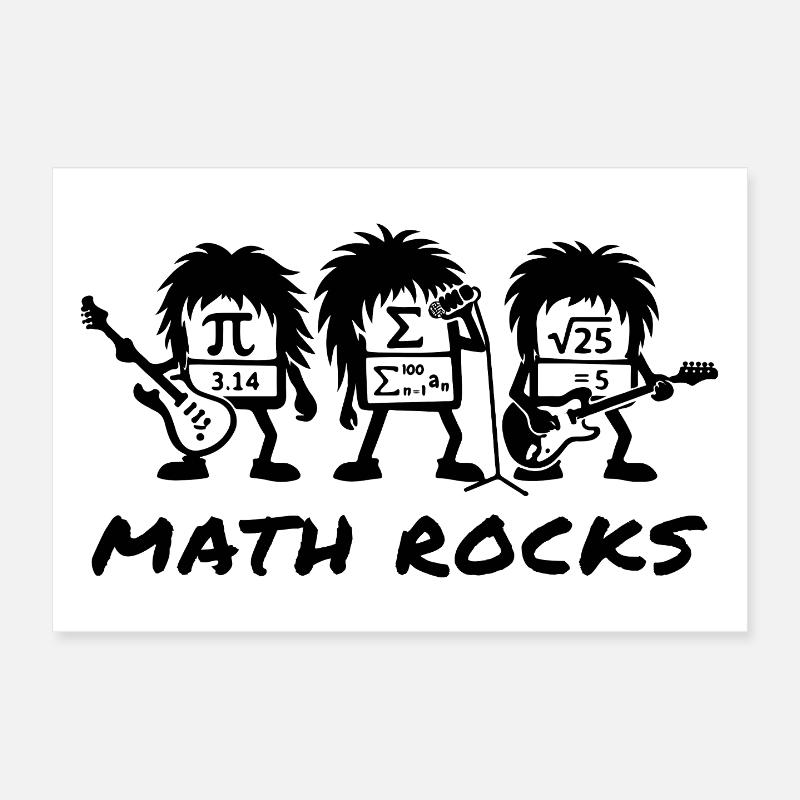 Math Rocks Formulas School Humor Poster 12" x 8" (30x20 cm)
