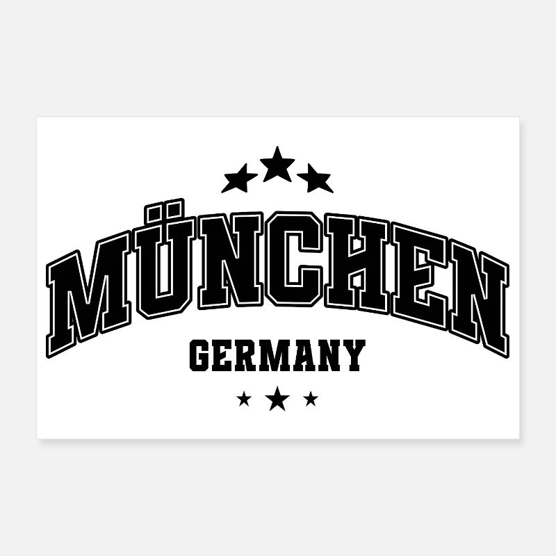 Logo de lettrage de l’Arche de Munich Poster 30 x 20 cm