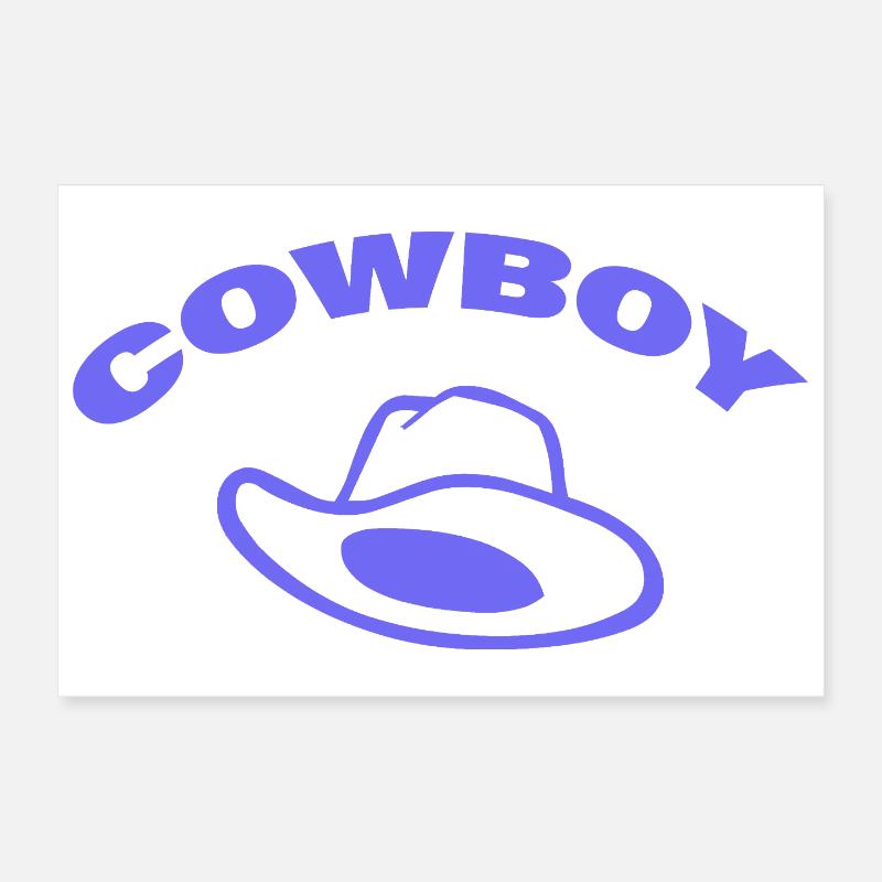 Cow-boy Poster 30 x 20 cm