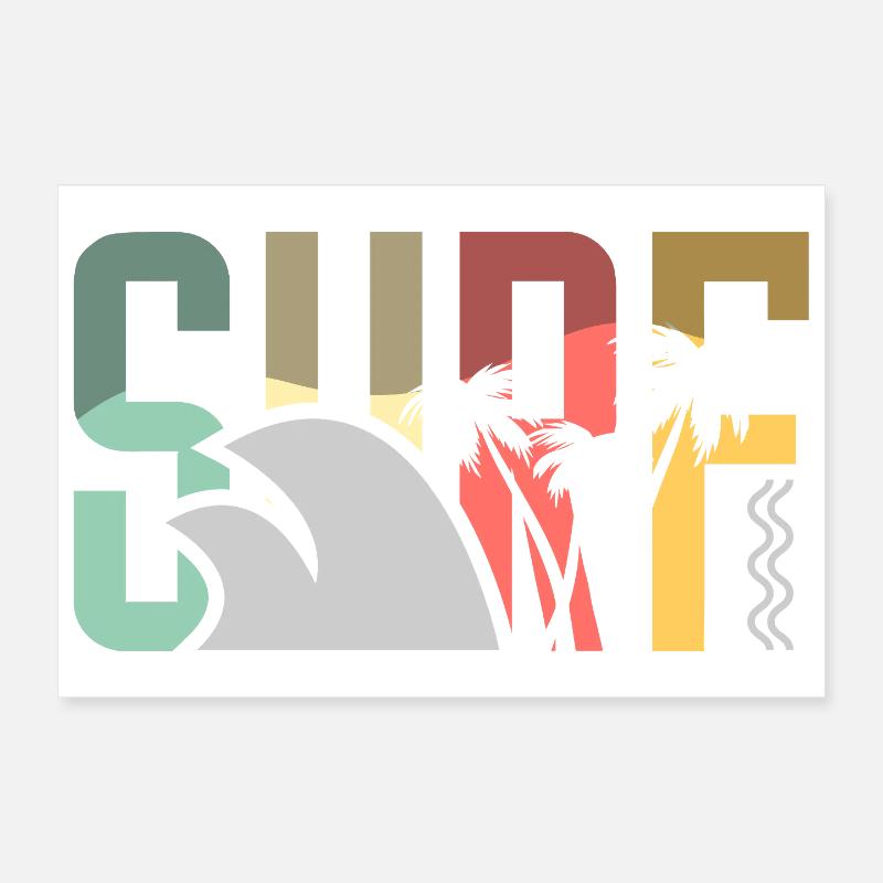 Surf Surfen Surfer Poster 30 x 20 cm