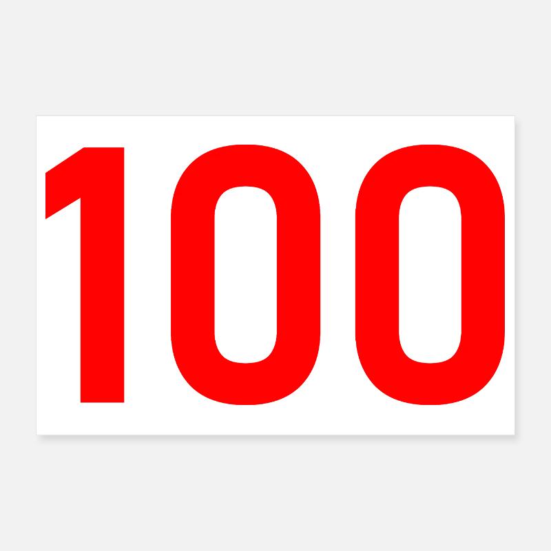 100. 100 ANS. 100e ANNIVERSAIRE. ANNIVERSAIRE 100  Poster 30 x 20 cm