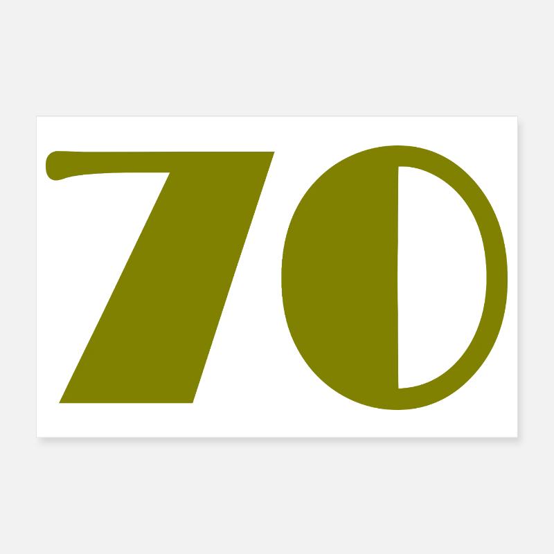 70. 70 JAHRE. 70-JÄHRIGES JUBILÄUM. 70-JÄHRIGES JUBILÄUM. Poster 30x20 cm