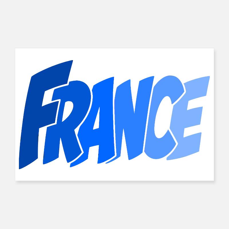 Lettrage rétro français Poster 30 x 20 cm