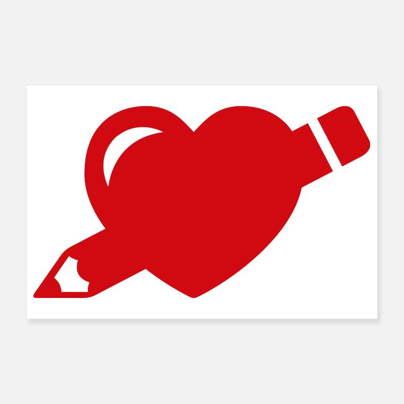 Designliebe - Poster 30x20 cm - Weiß