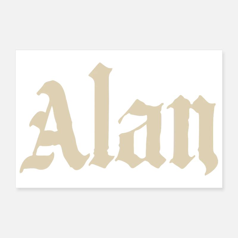 Alan Gothic Schriftkunst Poster 30x20 cm