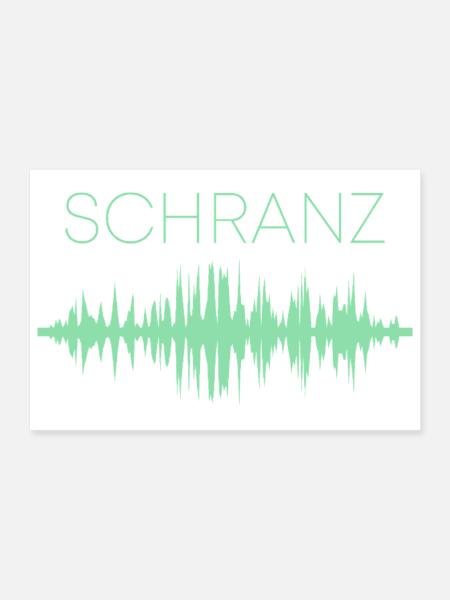 Schranz Techno Geschenk - Poster 30x20 cm - Weiß - Vorne