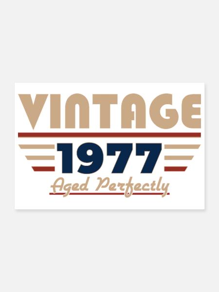 49. Geburtstag Geschenk Mann Vintage Jahrgang 1977 - Poster 30x20 cm - Weiß - Vorne