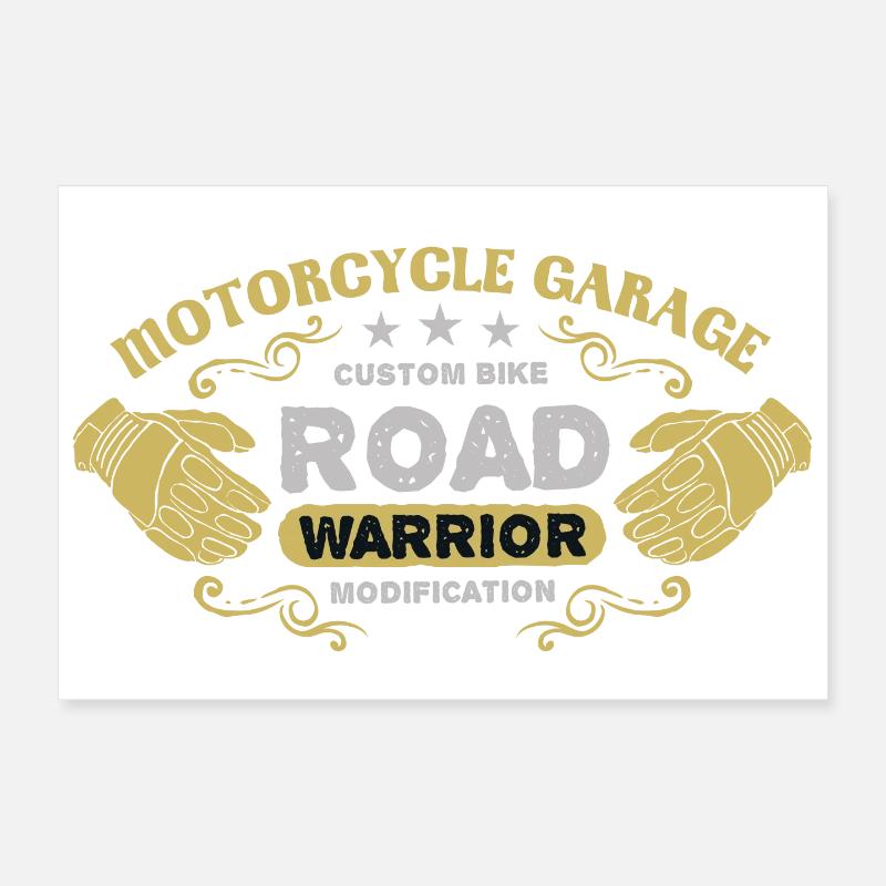 Motorradfahrer Poster 30x20 cm