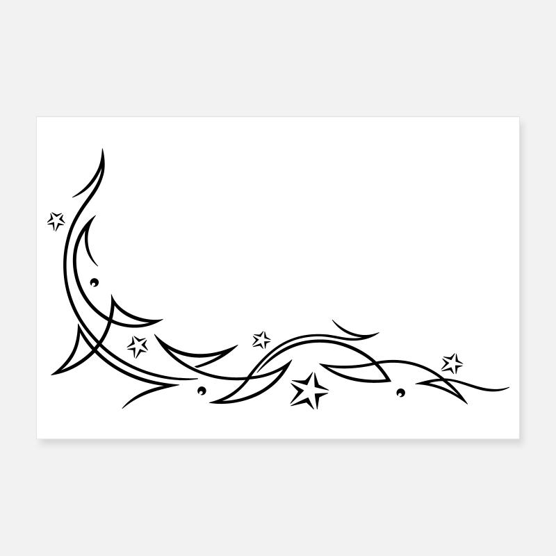 Tribal with stars Poster 12" x 8" (30x20 cm)