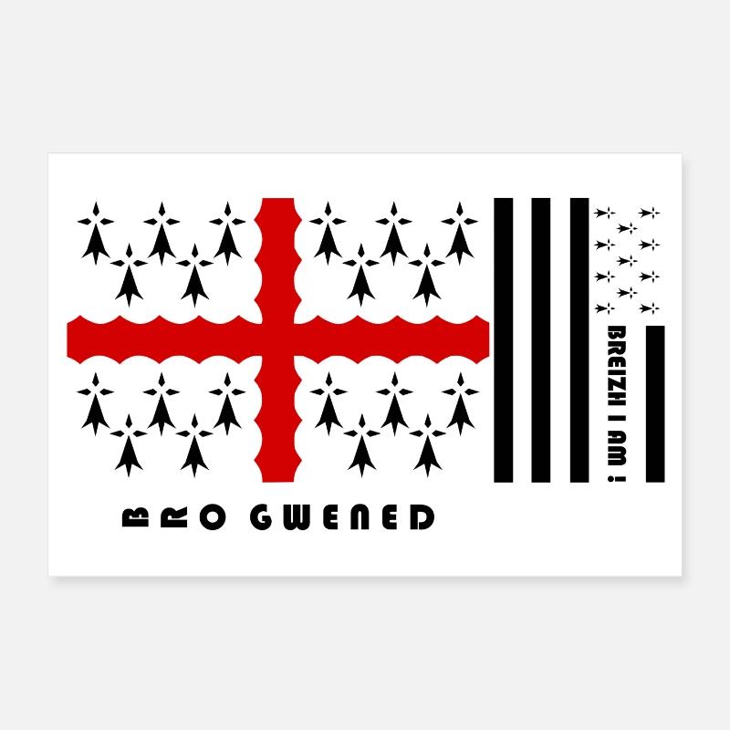 Bretagne - Wappen Pays de Vannes Poster 30x20 cm