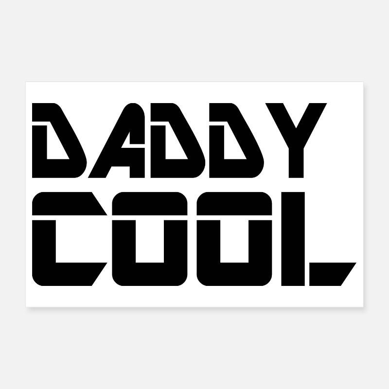 Dessin au trait géométrique Daddy Cool Poster 30 x 20 cm
