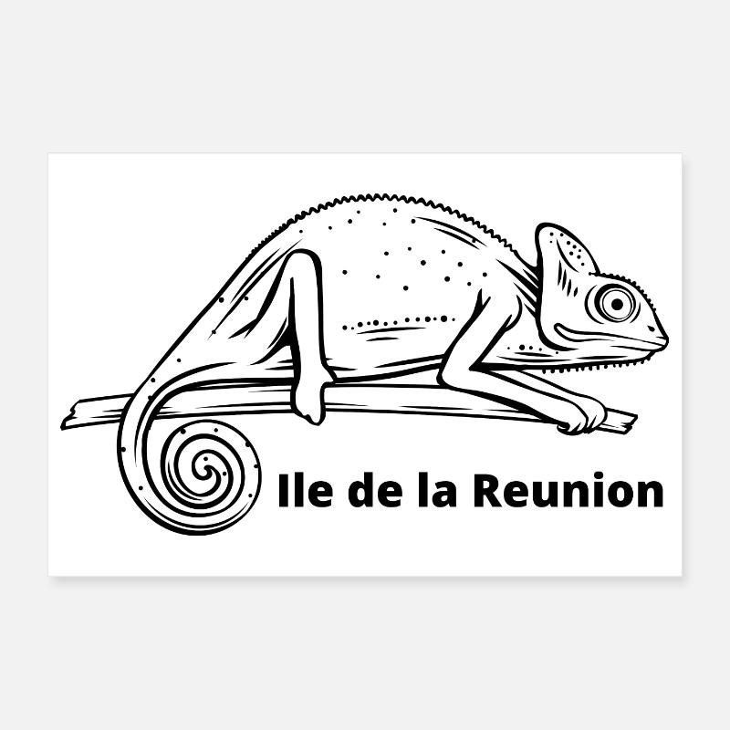 La Reunion  - Poster 30 x 20 cm - blanc