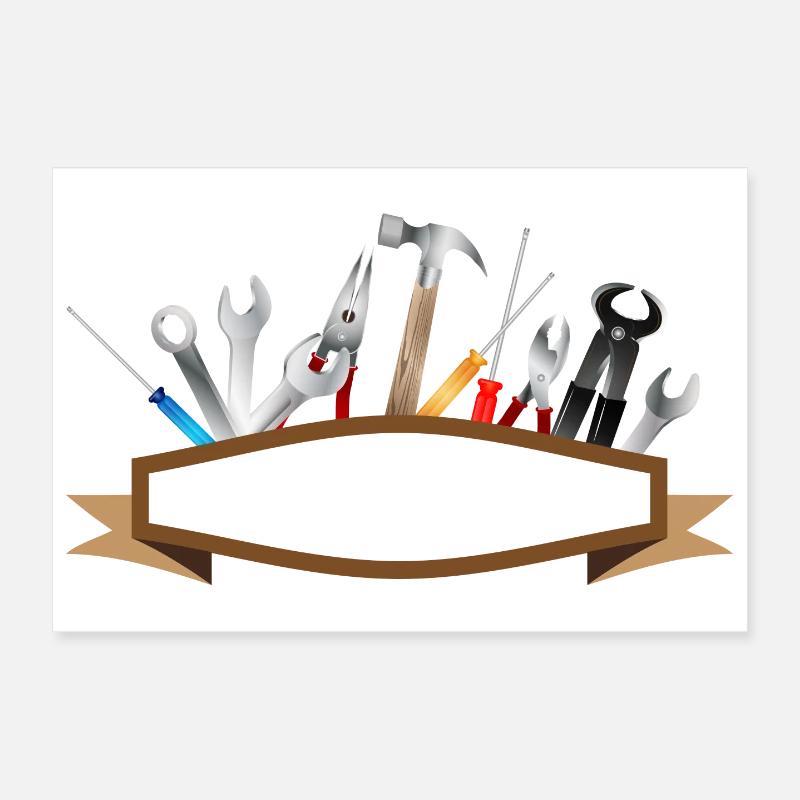 Bannières et outils,Marteaux,Pinces,Tournevis Poster 30 x 20 cm