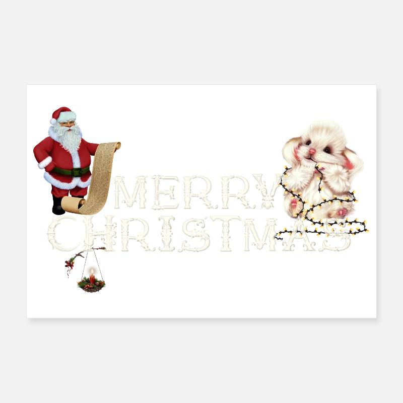 Joyeux Noël vous souhaite le Père Noël Poster 30 x 20 cm