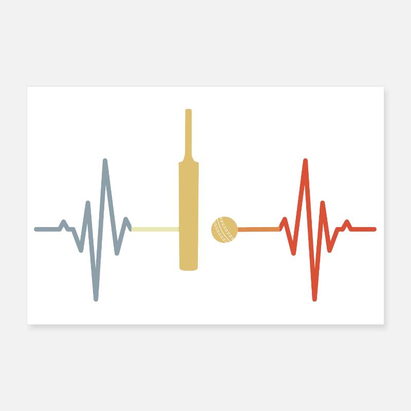 Cricket Palpitations ECG Poster 12" x 8" (30x20 cm)