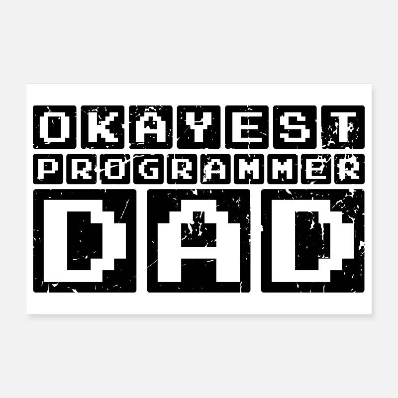 Programmer Dad Poster 12" x 8" (30x20 cm)