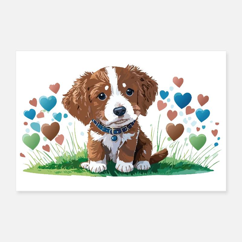 Chiot - Love My Toller-Doodle Dog Poster 30 x 20 cm