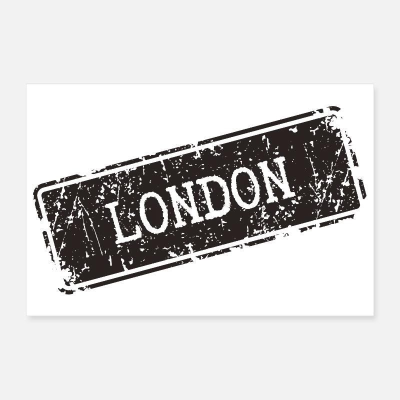 Conception de plaques de rue vintage à Londres Poster 30 x 20 cm