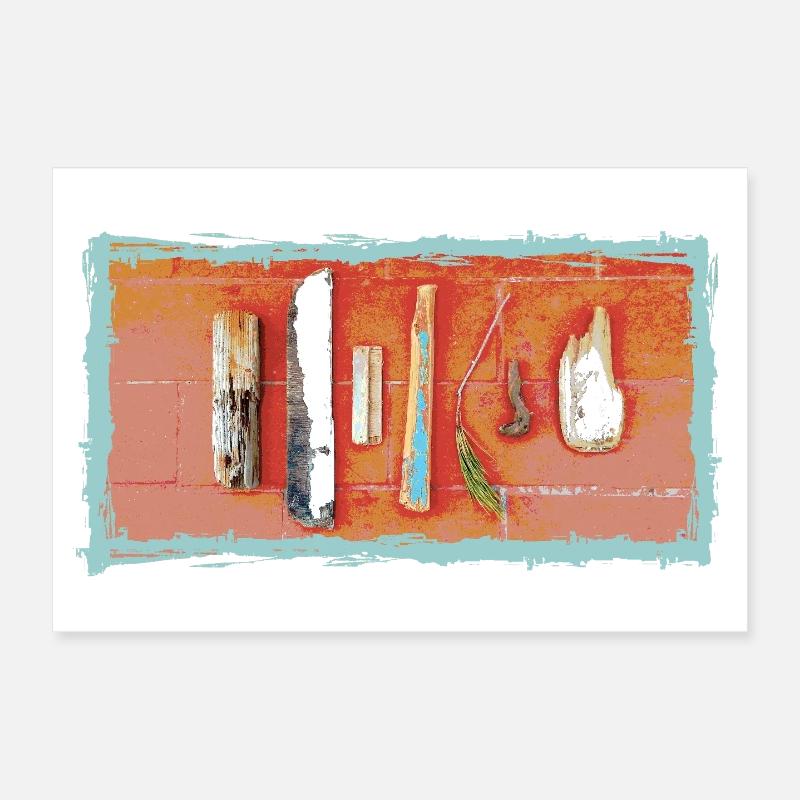 Rustic flotsam range Poster 12" x 8" (30x20 cm)