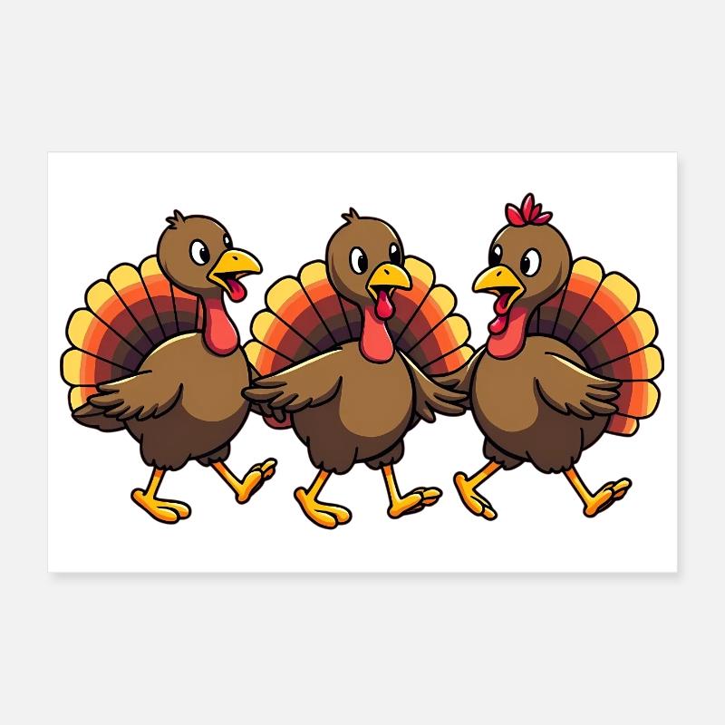Bébé dinde de Thanksgiving Poster 30 x 20 cm