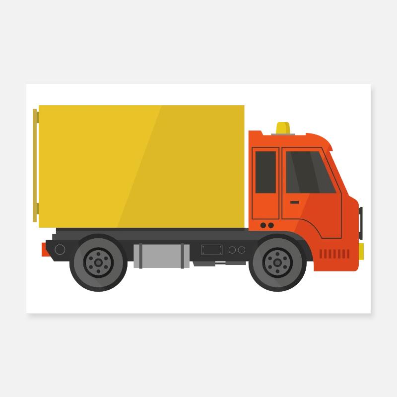Delivery truck Poster 12" x 8" (30x20 cm)