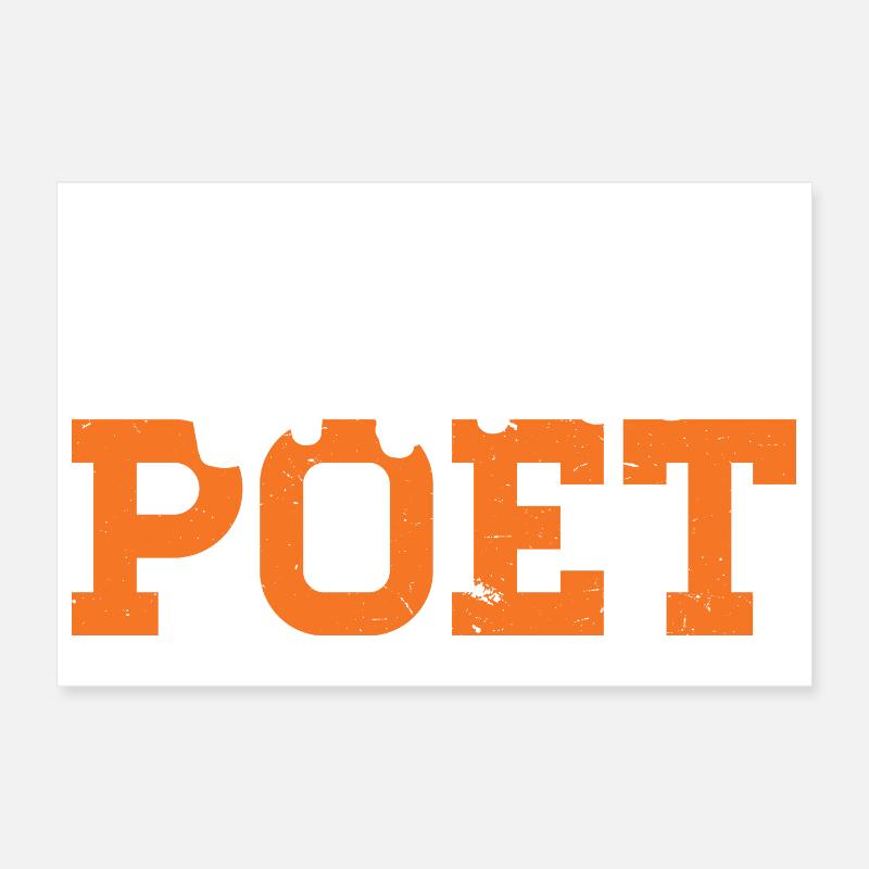 Conception typographique de poète badass Poster 30 x 20 cm