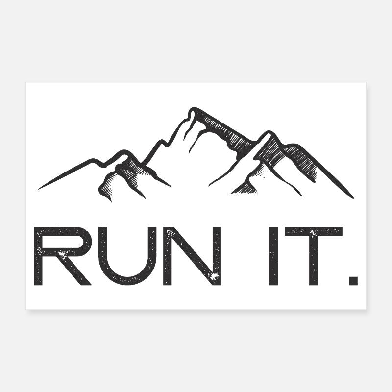 Ultra Running - Run It! Poster 12" x 8" (30x20 cm)