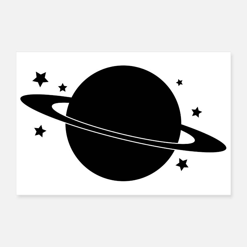 Planet - Poster 30x20 cm - Weiß