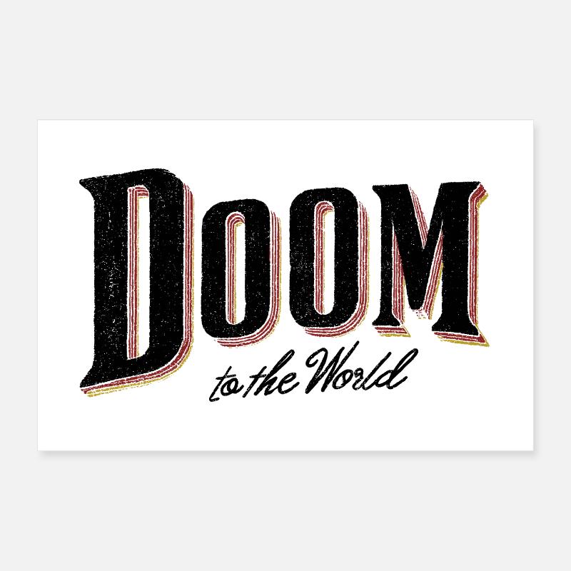 Doom to the world Poster 12" x 8" (30x20 cm)