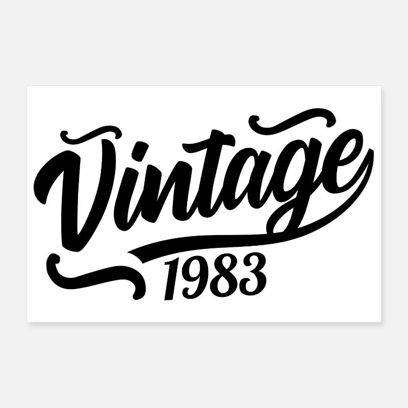 1983 Né en 1983, 56e anniversaire Poster 30 x 20 cm
