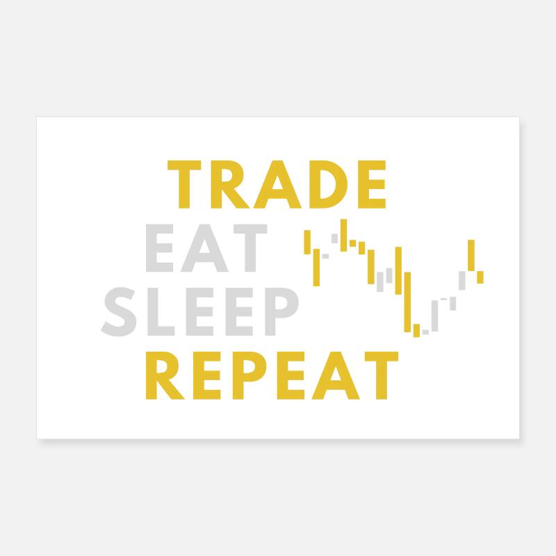 Trader - Négociation d’actions en bourse Poster 30 x 20 cm