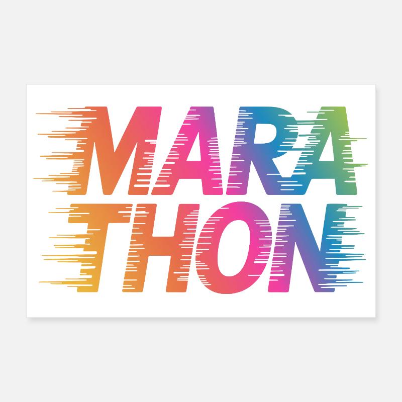 Couleurs du sprint en gradient marathon Poster 30 x 20 cm