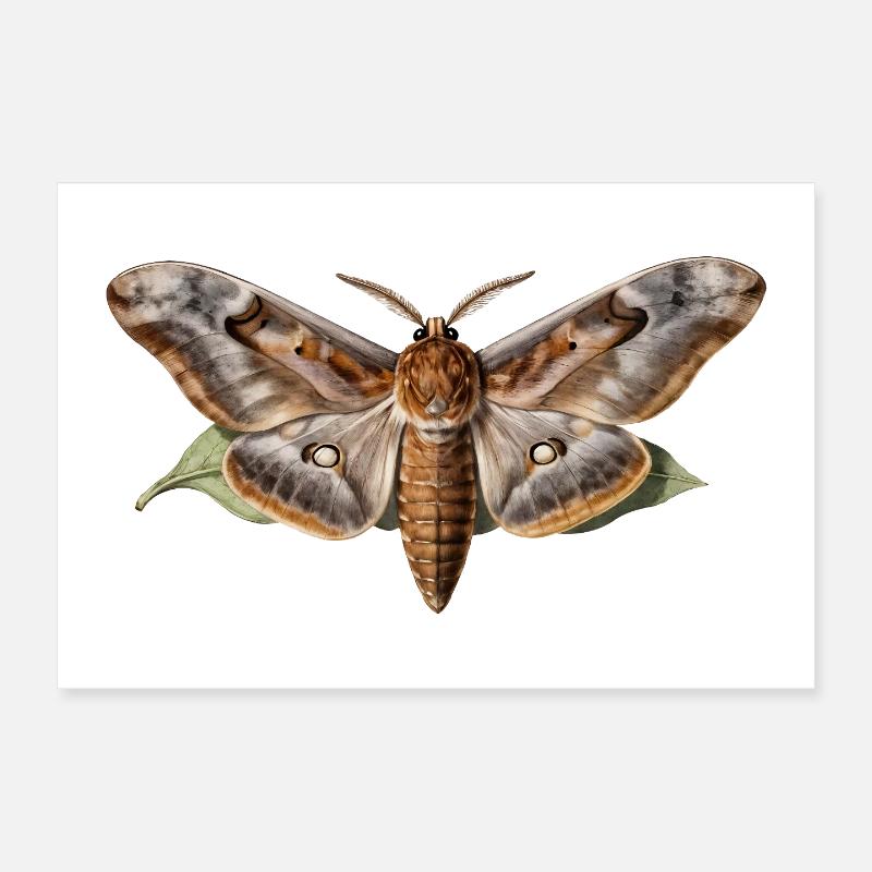 Great nocturnal moth - Agrius convolvuli Poster 12" x 8" (30x20 cm)