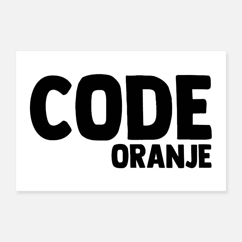 Code Oranje - Nederland - Netherlands Niederlande Poster 30x20 cm