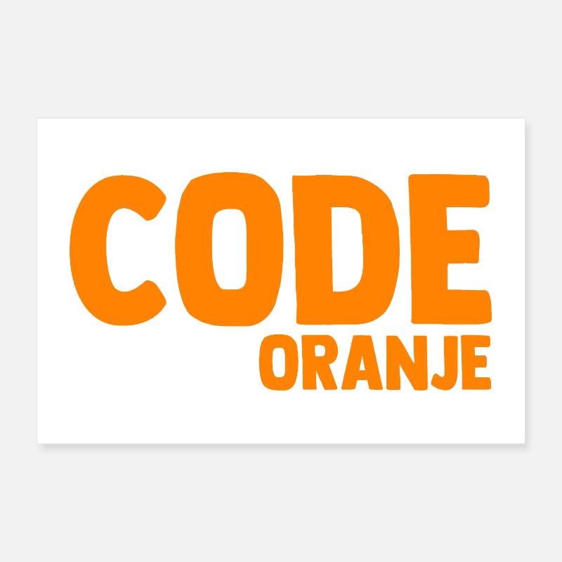 Code Oranje - Nederland - Netherlands Niederlande Poster 30x20 cm