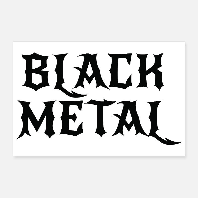 Black Metal-Logodesign Poster 30x20 cm