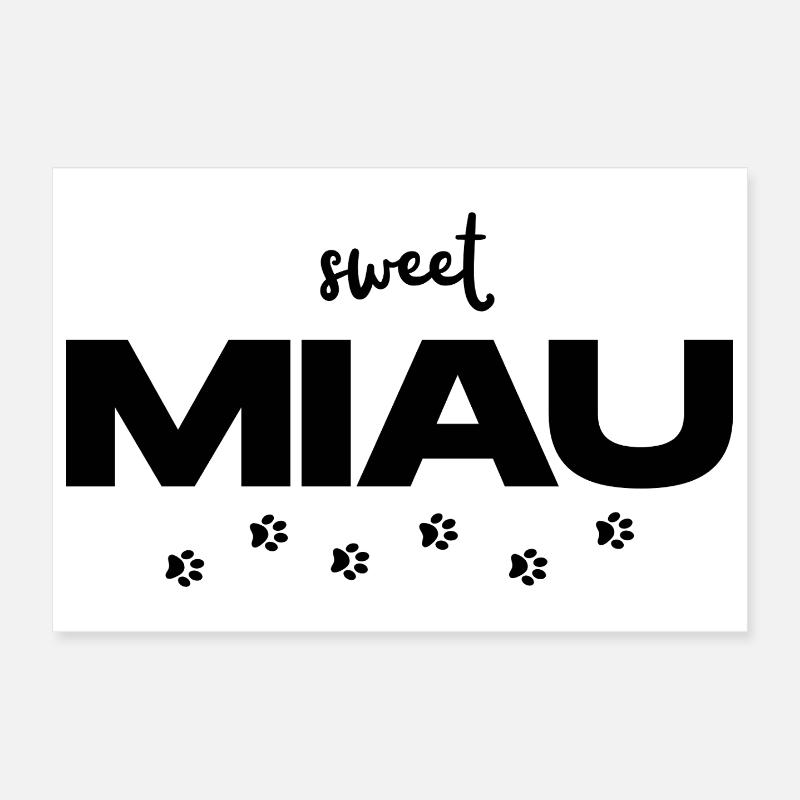 MEOW – The Cute Cat Statement Poster 12" x 8" (30x20 cm)