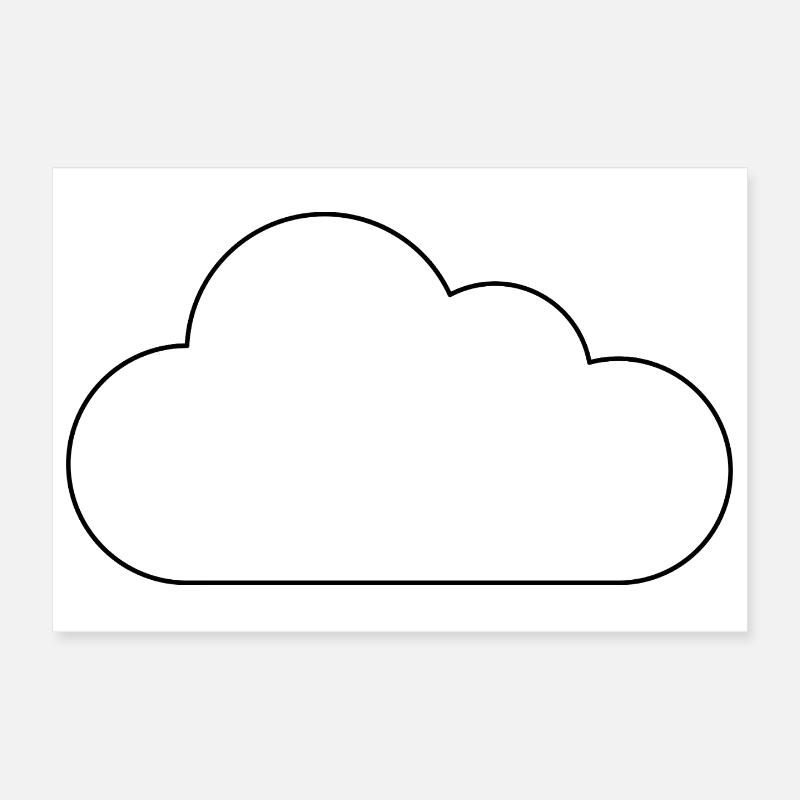 Cloud outline Poster 12" x 8" (30x20 cm)