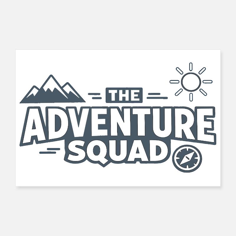 Le motif de l’escouade d’aventure Poster 30 x 20 cm