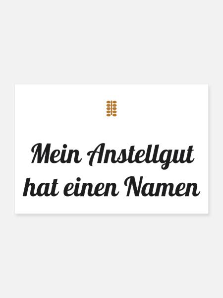 Mein Anstellgut hat einen Namen – Sauerteig Spruch - Poster 30x20 cm - Weiß - Vorne