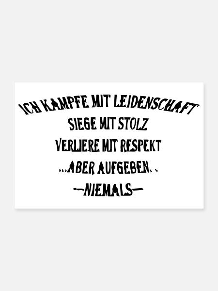 Kämpfe mit stolz - Poster 30x20 cm - Weiß