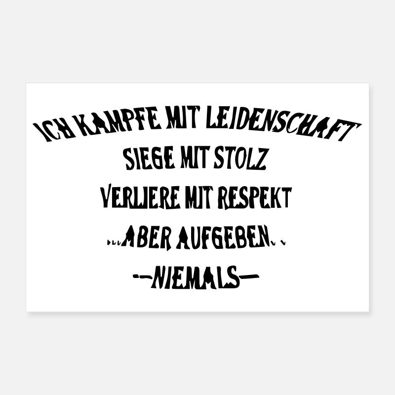 I fight with passion, win with pride Poster 12" x 8" (30x20 cm)