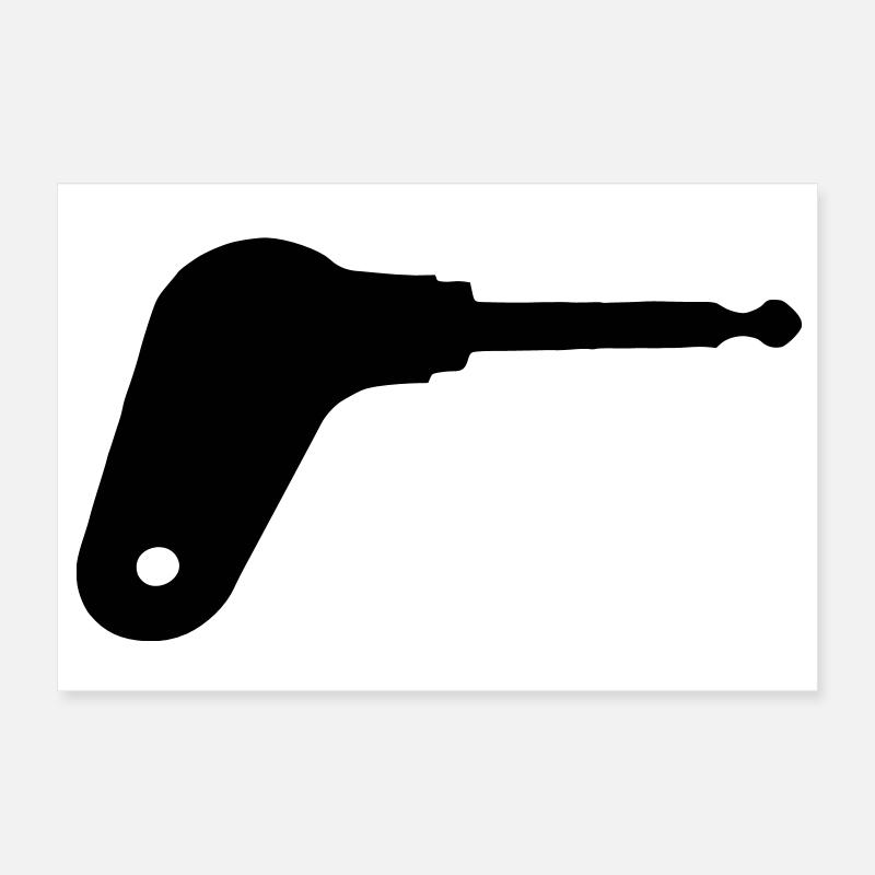 Oldtimer tractor ignition key Poster 12" x 8" (30x20 cm)