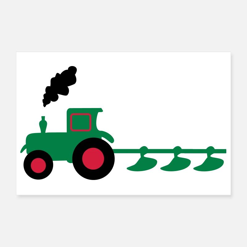 traktor trecker pflug Poster 30x20 cm