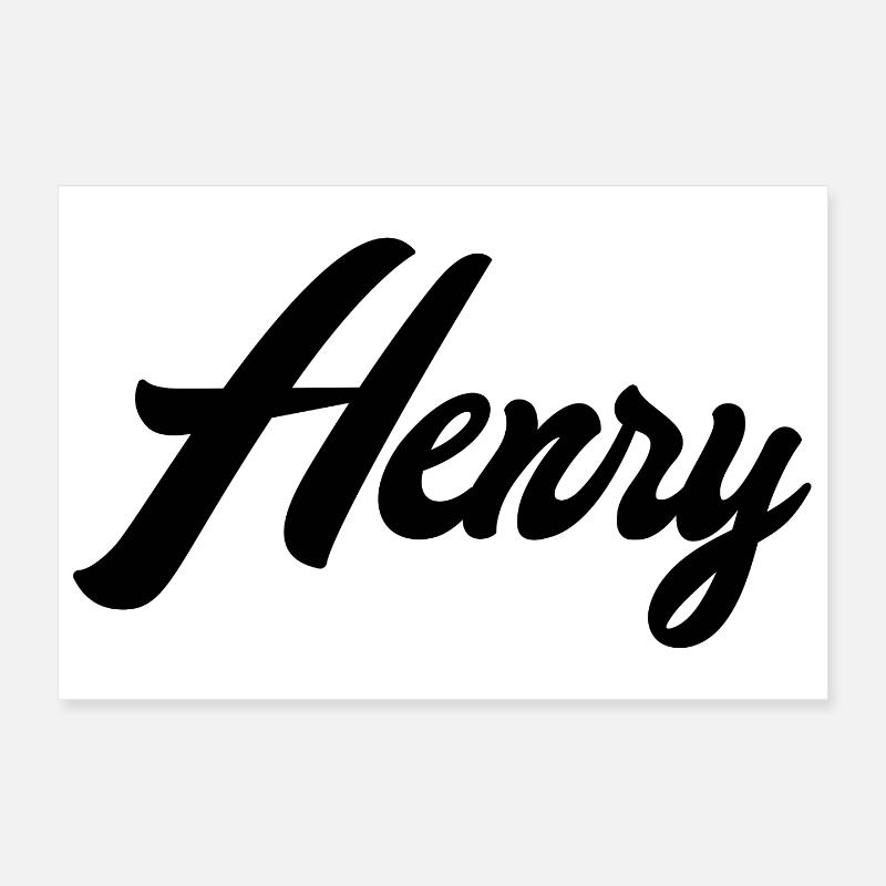 Henry Nom Noir Poster 30 x 20 cm