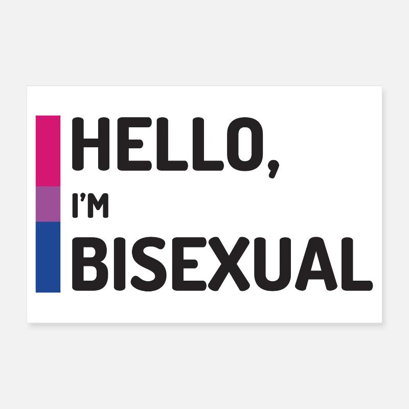 Hello, I’m Bisexual Poster 12" x 8" (30x20 cm)
